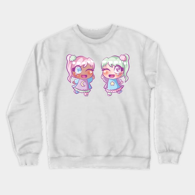 Kawaii Girls Crewneck Sweatshirt by SaganPie